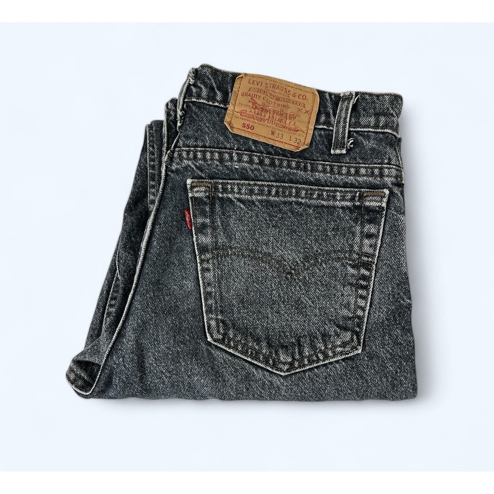 VINTAGE‎ Levis 550 Jeans Mens 33X31 Blue Tapered Leg Ted Tab 90s